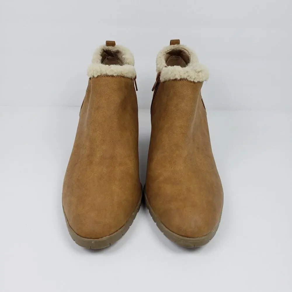 LifeStride Marilyn Womens Size 10 Brown Faux Fur 2.75